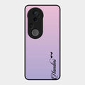 Customize Name Gradient Glass Case Cover Pink For Vivo T4 Ultra 5G