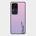 Customize Name Gradient Glass Case Cover Pink For Vivo V30 Pro 5G