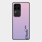 Customize Name Gradient Glass Case Cover Pink For Vivo V30 Pro 5G