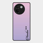 Customize Name Gradient Glass Case Cover Pink For Vivo V30E 5G