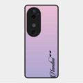 Customize Name Gradient Glass Case Cover Pink For Vivo V40 5G