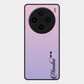Customize Name Gradient Glass Case Cover Pink For Vivo X100 5G