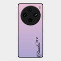Customize Name Gradient Glass Case Cover Pink For Vivo X100 Pro 5G