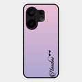 Customize Name Gradient Glass Case Cover Pink For Vivo X200 Fe 5G
