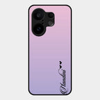 Customize Name Gradient Glass Case Cover Pink For Vivo X200 Fe 5G