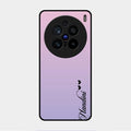 Customize Name Gradient Glass Case Cover Pink For Vivo X200 Pro 5G