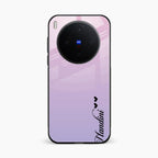 Customize Name Gradient Glass Case Cover Pink For Vivo X300 5G