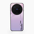 Customize Name Gradient Glass Case Cover Pink For Vivo X300 Pro 5G