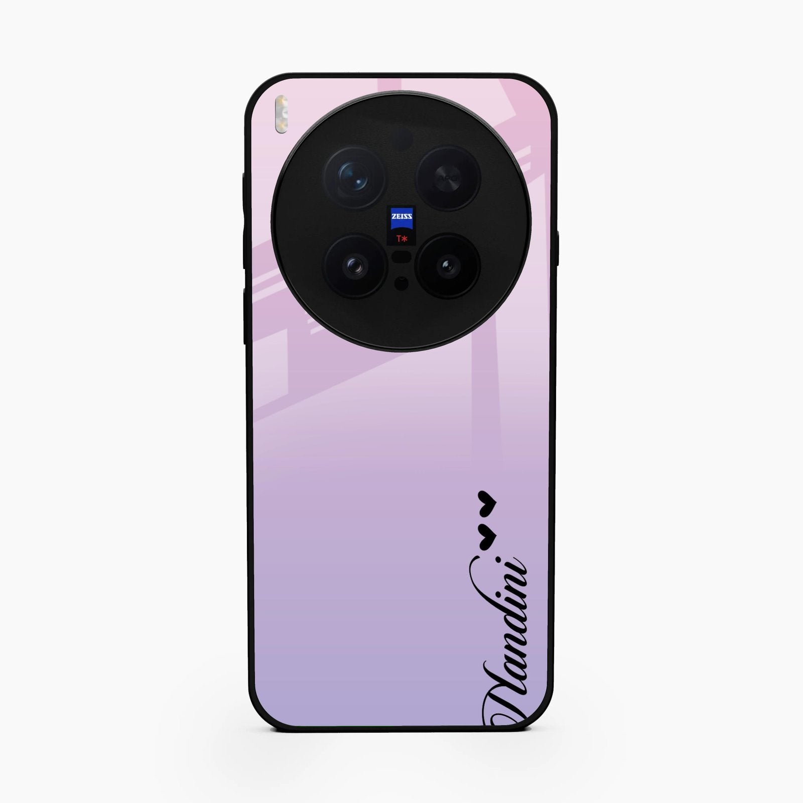 Customize Name Gradient Glass Case Cover Pink For Vivo X300 Pro 5G