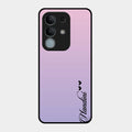 Customize Name Gradient Glass Case Cover Pink For Vivo Y31 Pro 5G