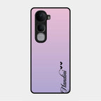 Customize Name Gradient Glass Case Cover Pink For Vivo Y400 Pro 5G