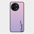 Customize Name Gradient Glass Case Cover Pink For Vivo Y58 5G