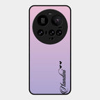 Customize Name Gradient Glass Case Cover Pink For Xiaomi 15 Ultra 5G