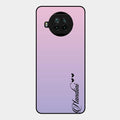 Customize Name Gradient Glass Case Cover Pink For Xiaomi Mi 10I 5G