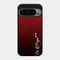 Customize Name Gradient Glass Case Cover Red Wine For Google Pixel 9 Pro 5G