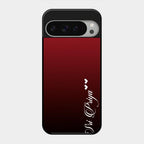 Customize Name Gradient Glass Case Cover Red Wine For Google Pixel 9 Pro Xl