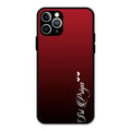Customize Name Gradient Glass Case Cover Red Wine For iPhone 11 Pro Max