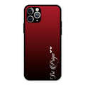 Customize Name Gradient Glass Case Cover Red Wine For iPhone 11 Pro