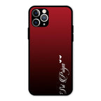 Customize Name Gradient Glass Case Cover Red Wine For iPhone 11 Pro