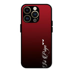 Customize Name Gradient Glass Case Cover Red Wine For iPhone 14 Pro Max