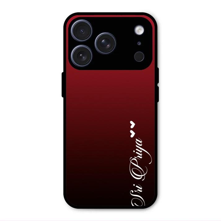 Customize Name Gradient Glass Case Cover Red Wine For iPhone 17 Pro