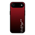 Customize Name Gradient Glass Case Cover Red Wine For iPhone Air