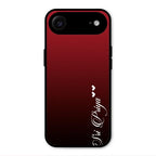 Customize Name Gradient Glass Case Cover Red Wine For iPhone Air