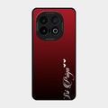Customize Name Gradient Glass Case Cover Red Wine For Iqoo 13 5G