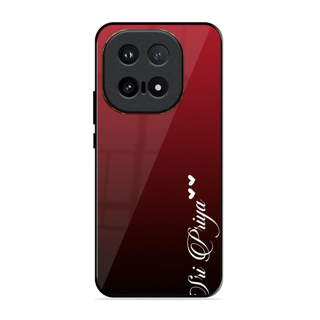 Customize Name Gradient Glass Case Cover Red Wine For iQOO 15 5G