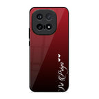 Customize Name Gradient Glass Case Cover Red Wine For iQOO 15 5G