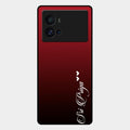 Customize Name Gradient Glass Case Cover Red Wine For Iqoo 9 Pro 5G