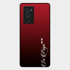 Customize Name Gradient Glass Case Cover Red Wine For Iqoo 9 Se 5G