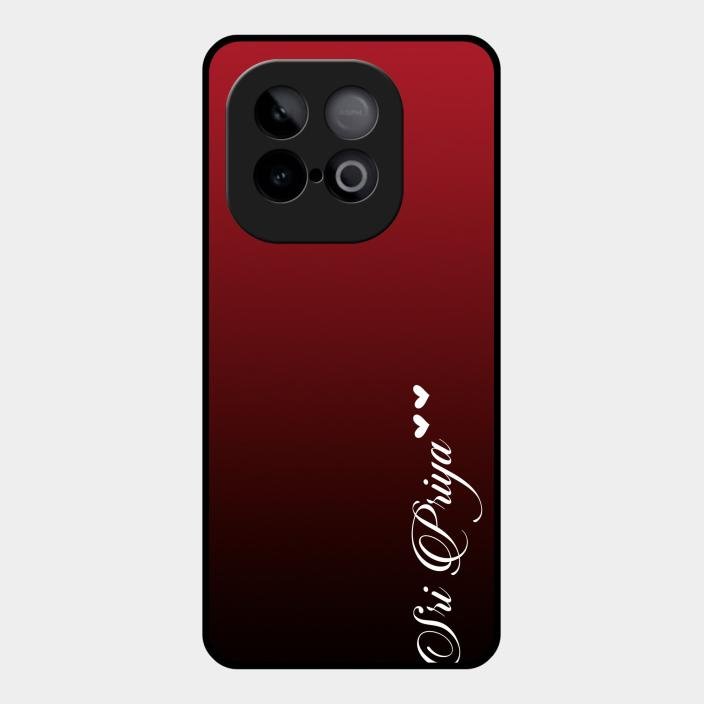 Customize Name Gradient Glass Case Cover Red Wine For Iqoo Neo 10 5G
