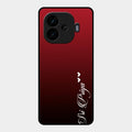 Customize Name Gradient Glass Case Cover Red Wine For Iqoo Neo 10R 5G