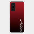 Customize Name Gradient Glass Case Cover Red Wine For Iqoo Z3 5G