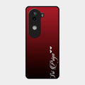 Customize Name Gradient Glass Case Cover Red Wine For Iqoo Z9S 5G