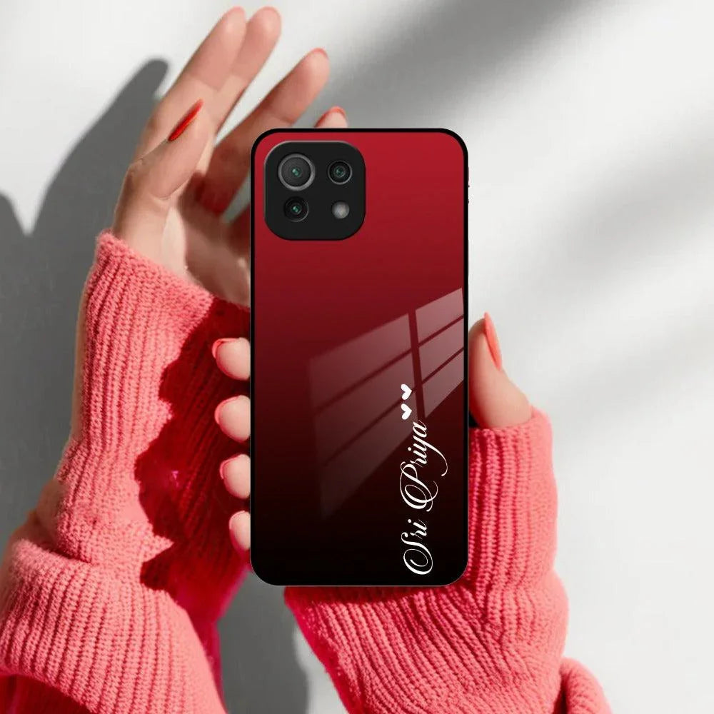 Customize Name Gradient Glass Case Cover Red Wine For Redmi/Xiaomi - ShopOnCliQ