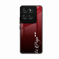 Customize Name Gradient Glass Case Cover Red Wine For Motorola Edge 60 Pro 5G