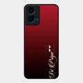 Customize Name Gradient Glass Case Cover Red Wine For Motorola G45 5G