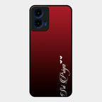 Customize Name Gradient Glass Case Cover Red Wine For Motorola G45 5G