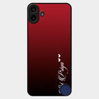 Customize Name Gradient Glass Case Cover Red Wine For Nothing Cmf Phone 1