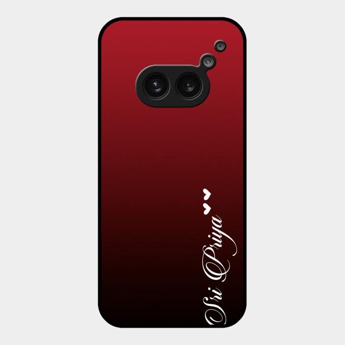 Customize Name Gradient Glass Case Cover Red Wine For Nothing Phone 2A 5G
