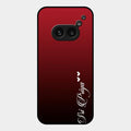 Customize Name Gradient Glass Case Cover Red Wine For Nothing Phone 2A 5G