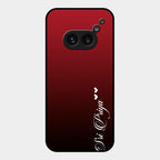 Customize Name Gradient Glass Case Cover Red Wine For Nothing Phone 2A 5G
