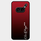 Customize Name Gradient Glass Case Cover Red Wine For Nothing Phone 2A Plus