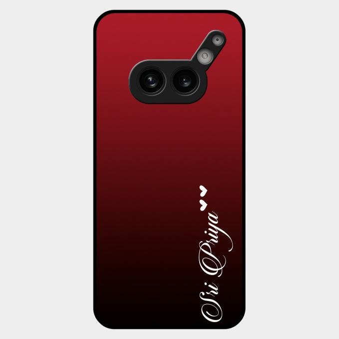 Customize Name Gradient Glass Case Cover Red Wine For Nothing Phone 2A Plus