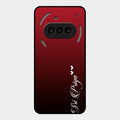 Customize Name Gradient Glass Case Cover Red Wine For Nothing Phone 3A 5G