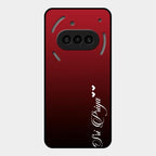 Customize Name Gradient Glass Case Cover Red Wine For Nothing Phone 3A 5G
