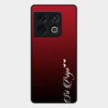Customize Name Gradient Glass Case Cover Red Wine For Oneplus 10 Pro 5G