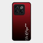 Customize Name Gradient Glass Case Cover Red Wine For Oneplus 10T 5G